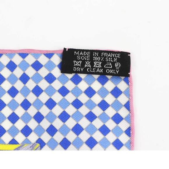 HERMES Blue Silk Scarf - Picture 4 of 5